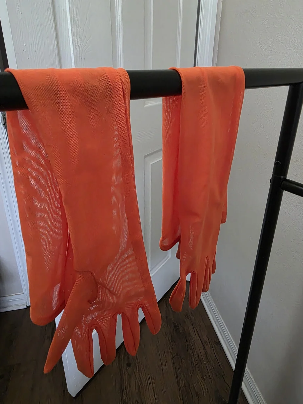Orange Sequin Feather Kids Dance Costume